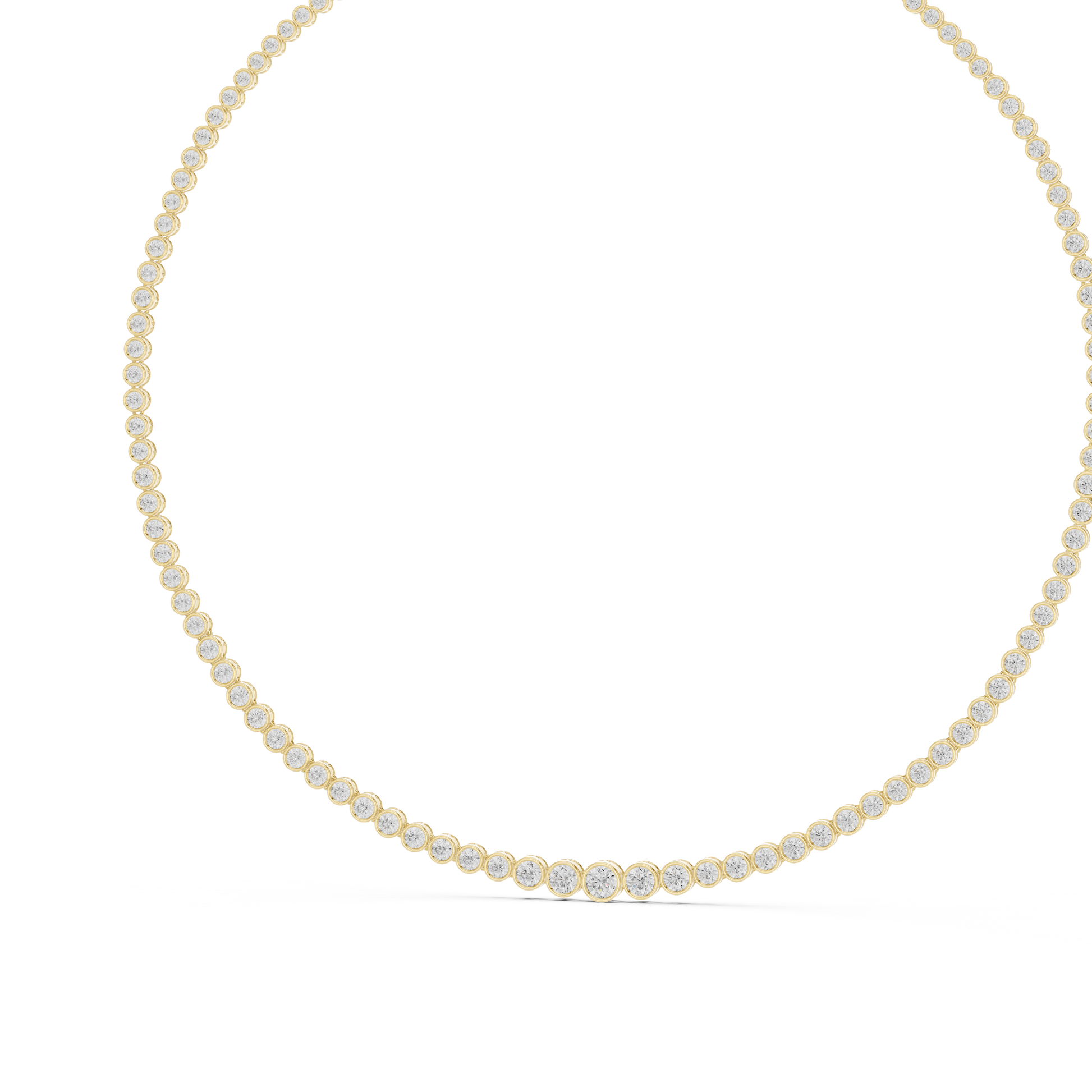 round-brilliant-diamond-bezel-tennis-necklace