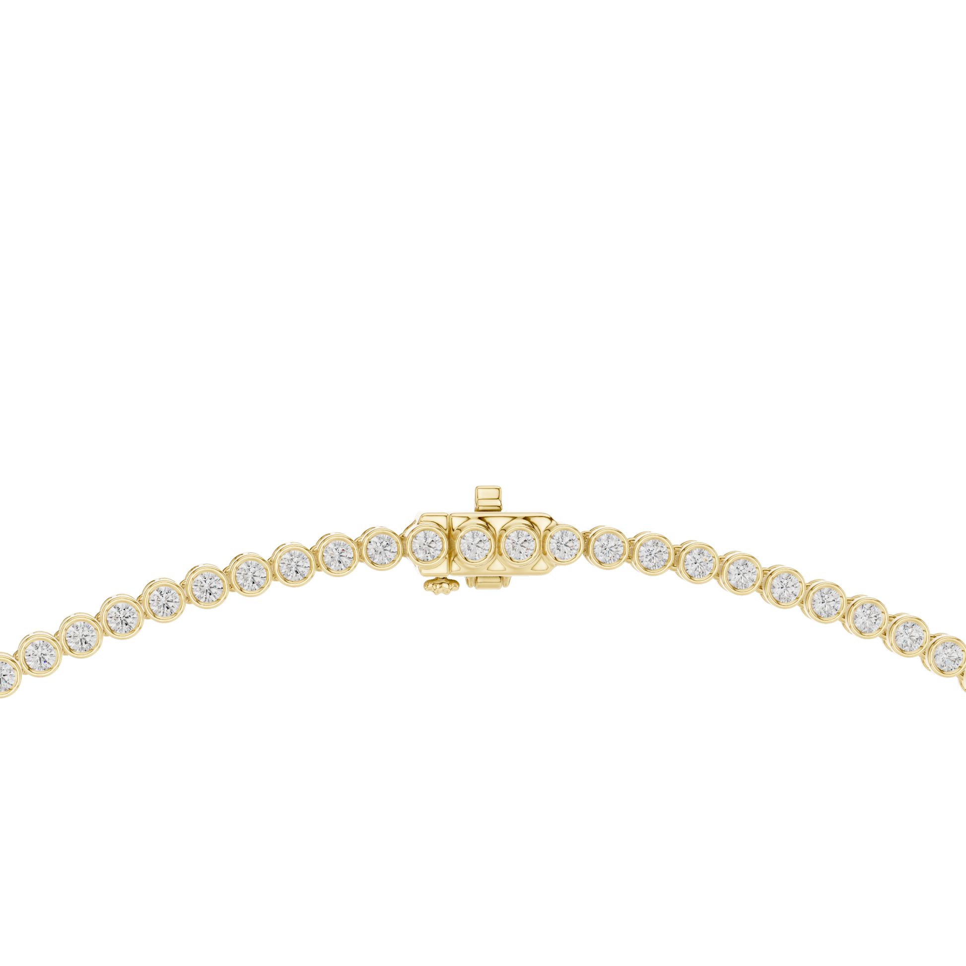 round-brilliant-diamond-bezel-tennis-necklace