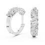 Diamond hoop earrings on a white background