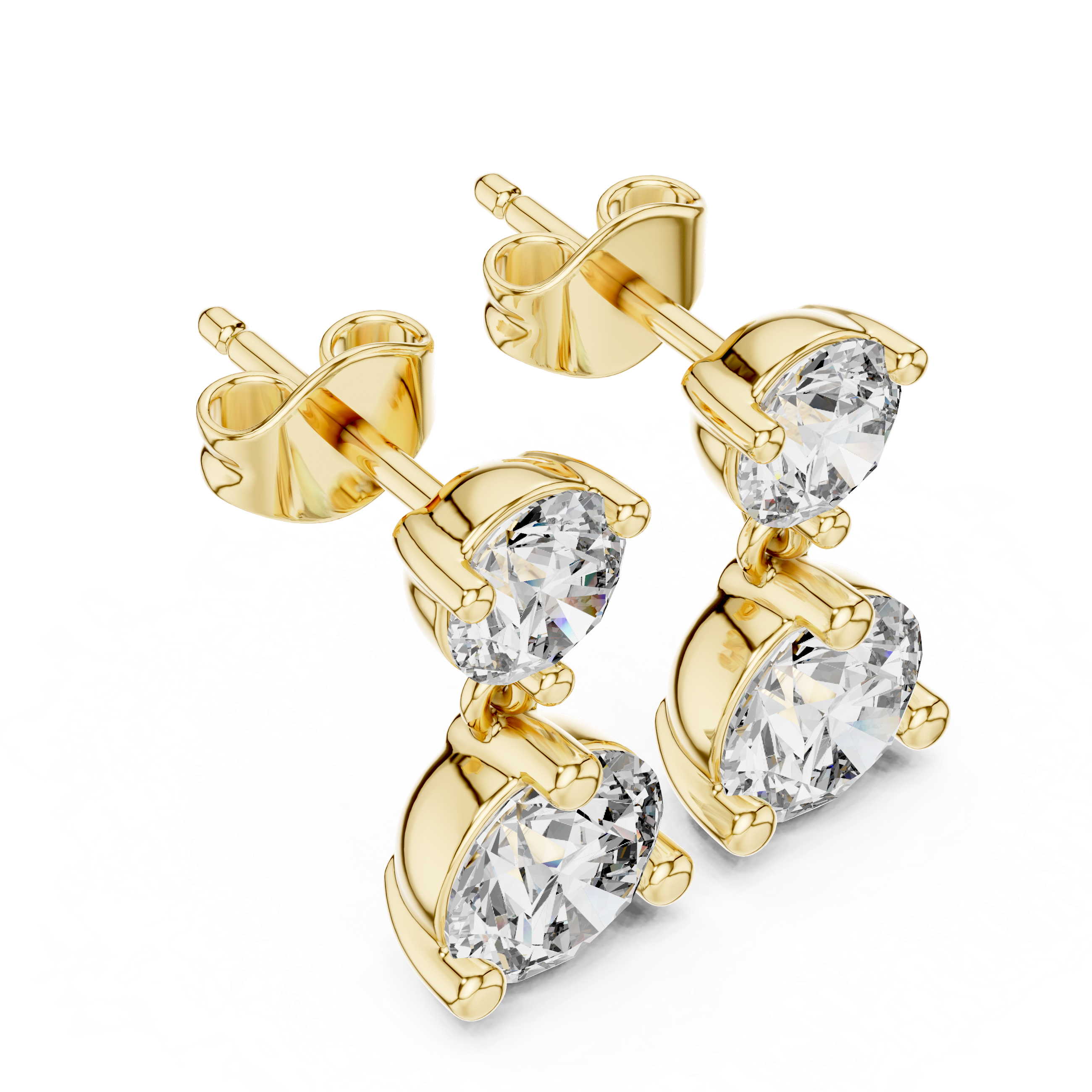 timeless-double-round-diamond-drop-earrings