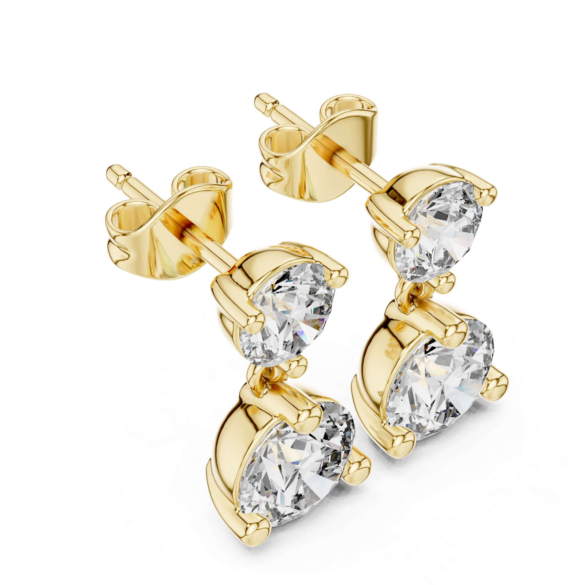timeless-double-round-diamond-drop-earrings