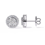 Diamond stud earrings on a white background