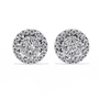 Pair of diamond earrings on a white background