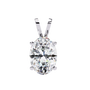 Gold necklace with a diamond pendant on a white background